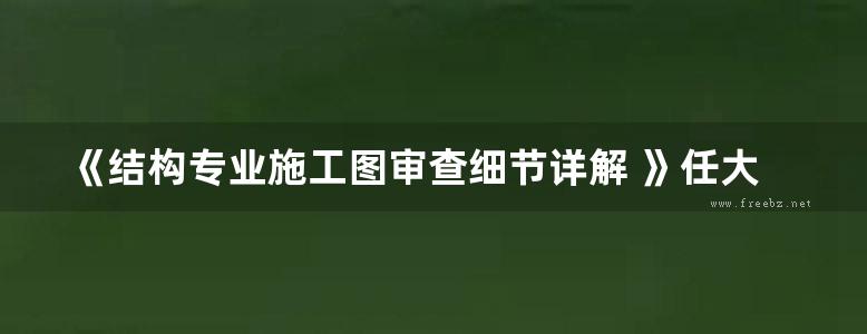 《结构专业施工图审查细节详解 》任大海   2014年